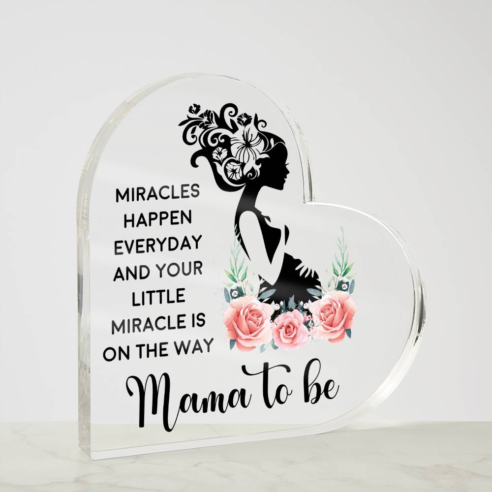 Mama To Be Heart Acrylic