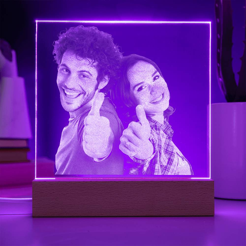 Engraved Acrylic Test - Negative photo Artwork
