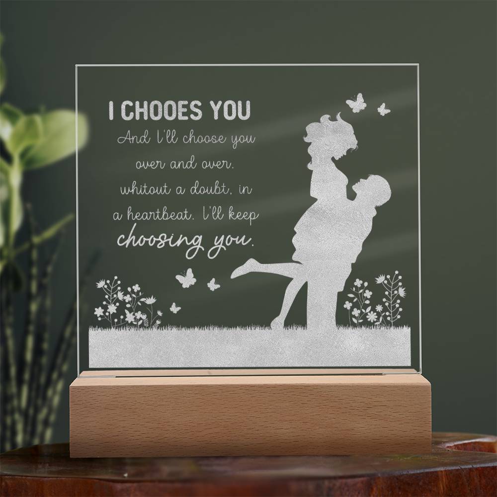Engraved Acrylic Test 11-I Choose You