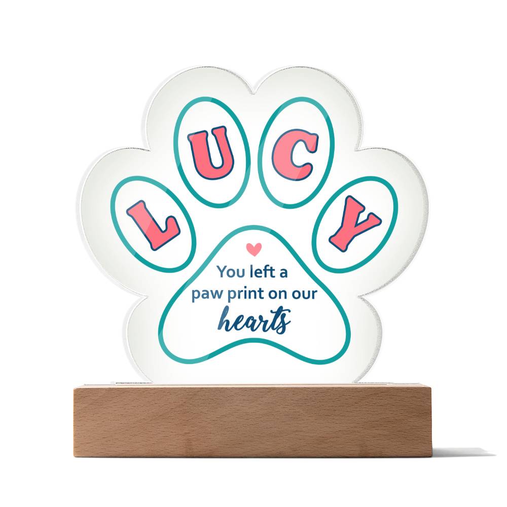 Testing Acrylic Paw Plaque 9/18/23