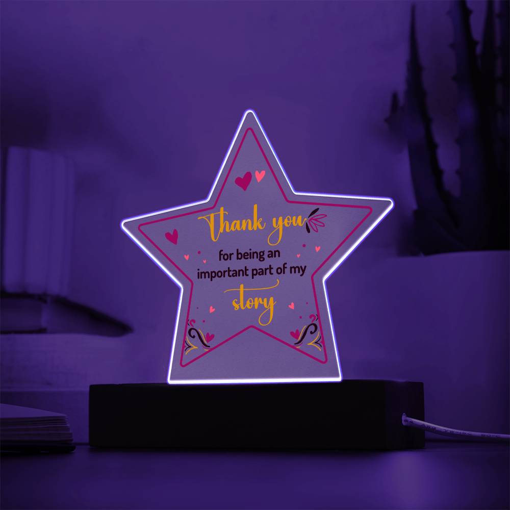 Testing Acrylic Star Plaque 9/18/23