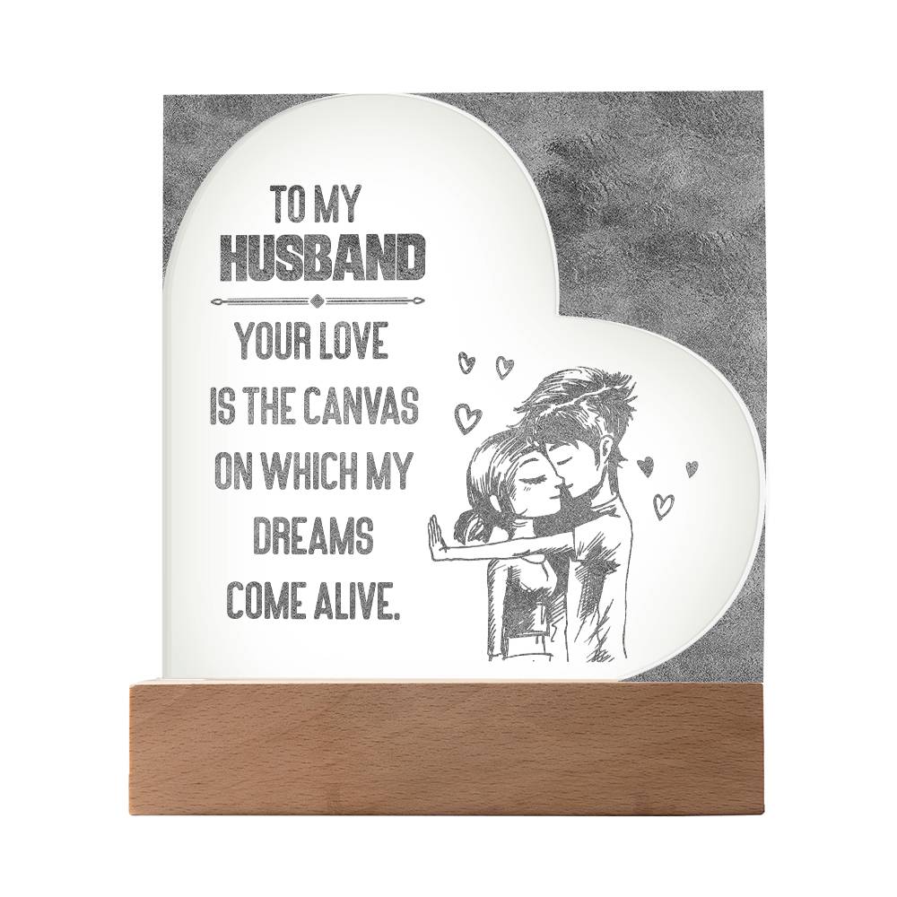 testing engraved acrylic heart - mushy mush