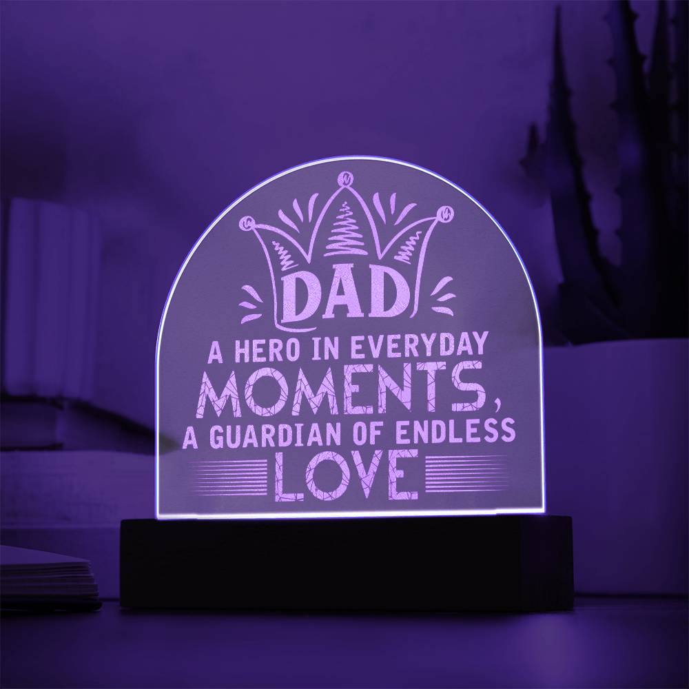 Engraved Acrylic Dome Test
