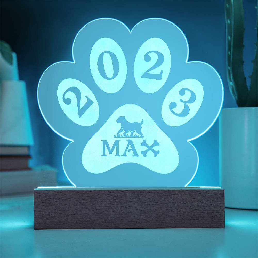 Engraved Paw Shape 10.31.23
