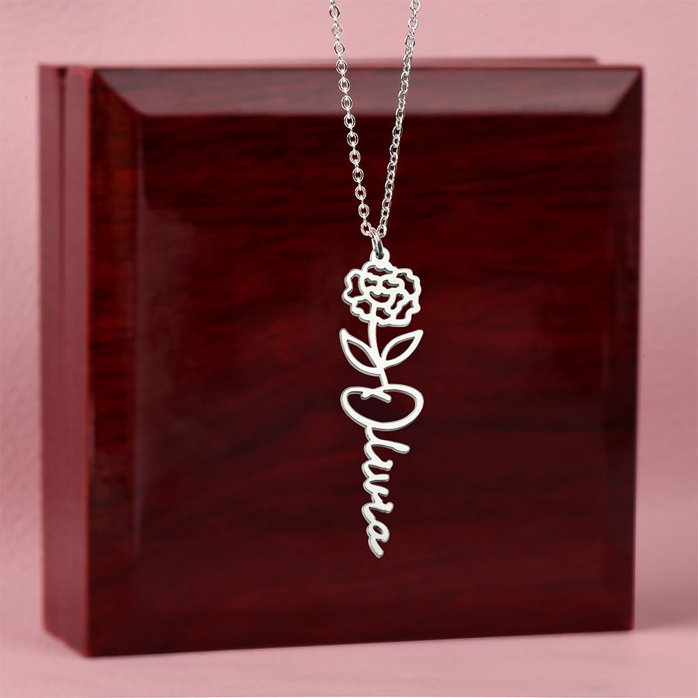 Testing Flower Name Necklace (No MC) 1/27/25