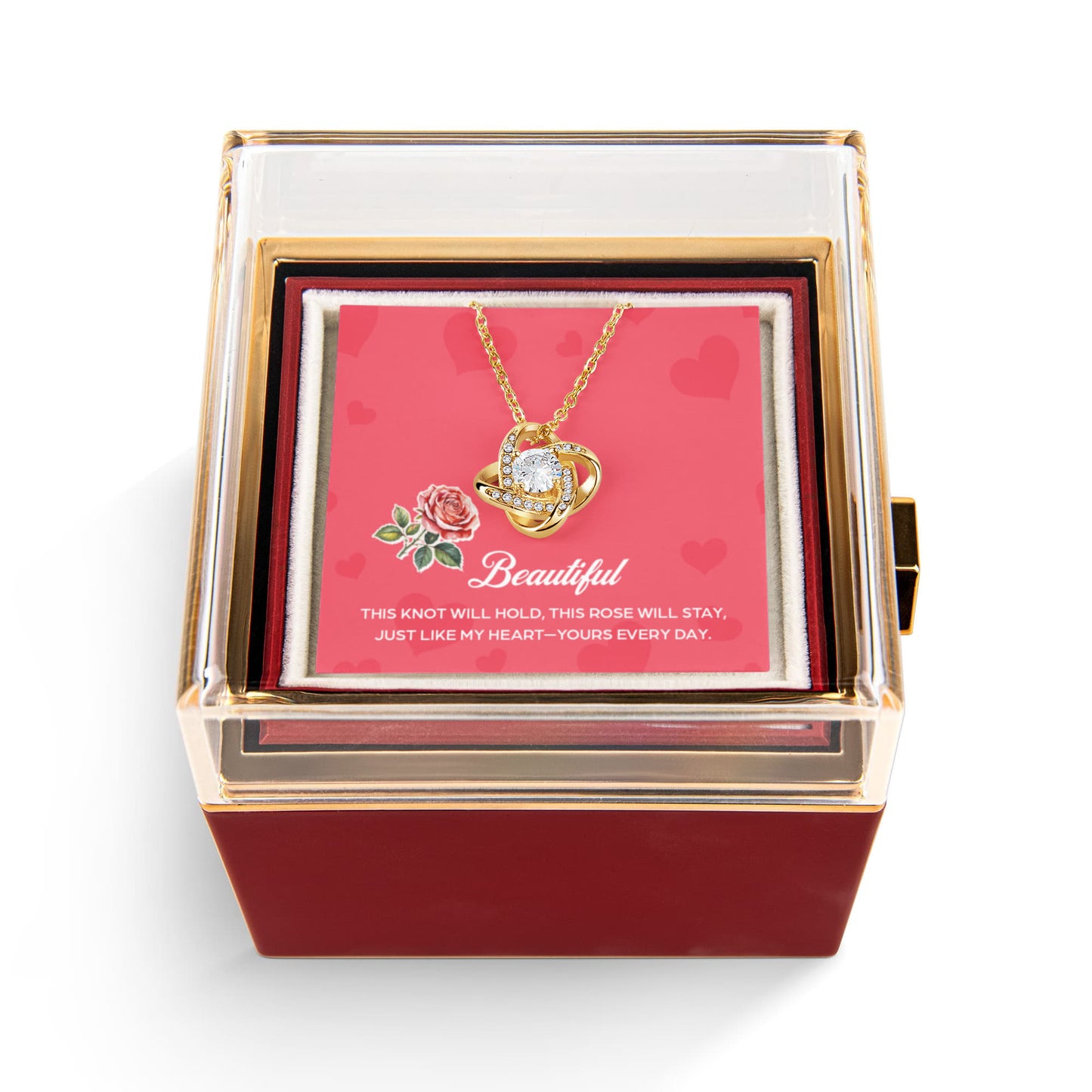 Testing Love Knot Rotating Rose Box