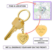 Load image into Gallery viewer, Testing Map Heart Keychain