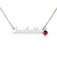 Testing Custom Name Necklace with Birthstone