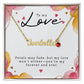 Testing Custom Name Necklace with Birthstone