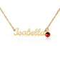 Testing Custom Name Necklace with Birthstone