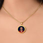 testing graphic circle necklace