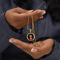 testing graphic circle necklace