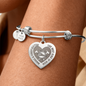 testing engraved heart bangle