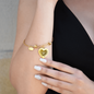testing engraved heart bangle