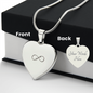 Engraved Heart necklace - Love back.svg