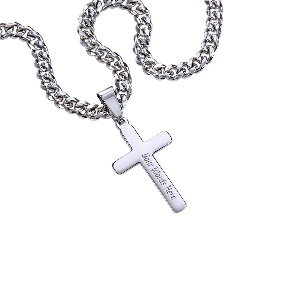 Personalized Cross + Cuban Link 5.15