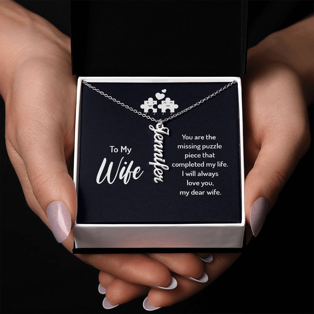 Vertical Name Necklace