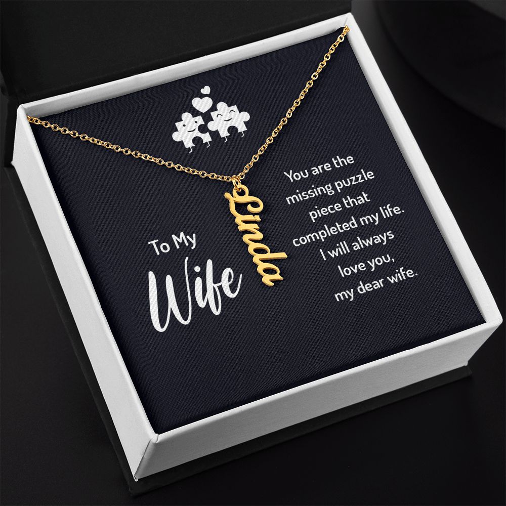 Vertical Name Necklace