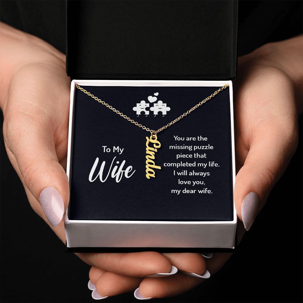 Vertical Name Necklace