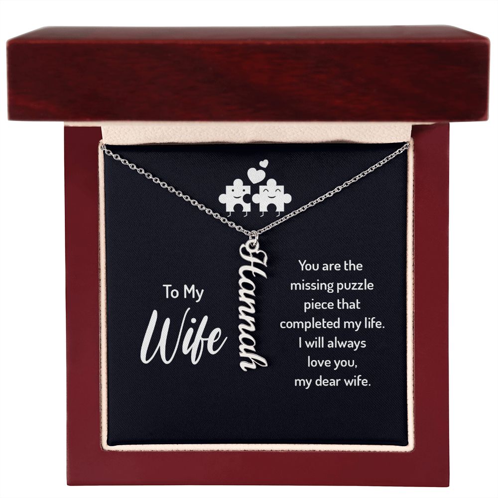 Vertical Name Necklace