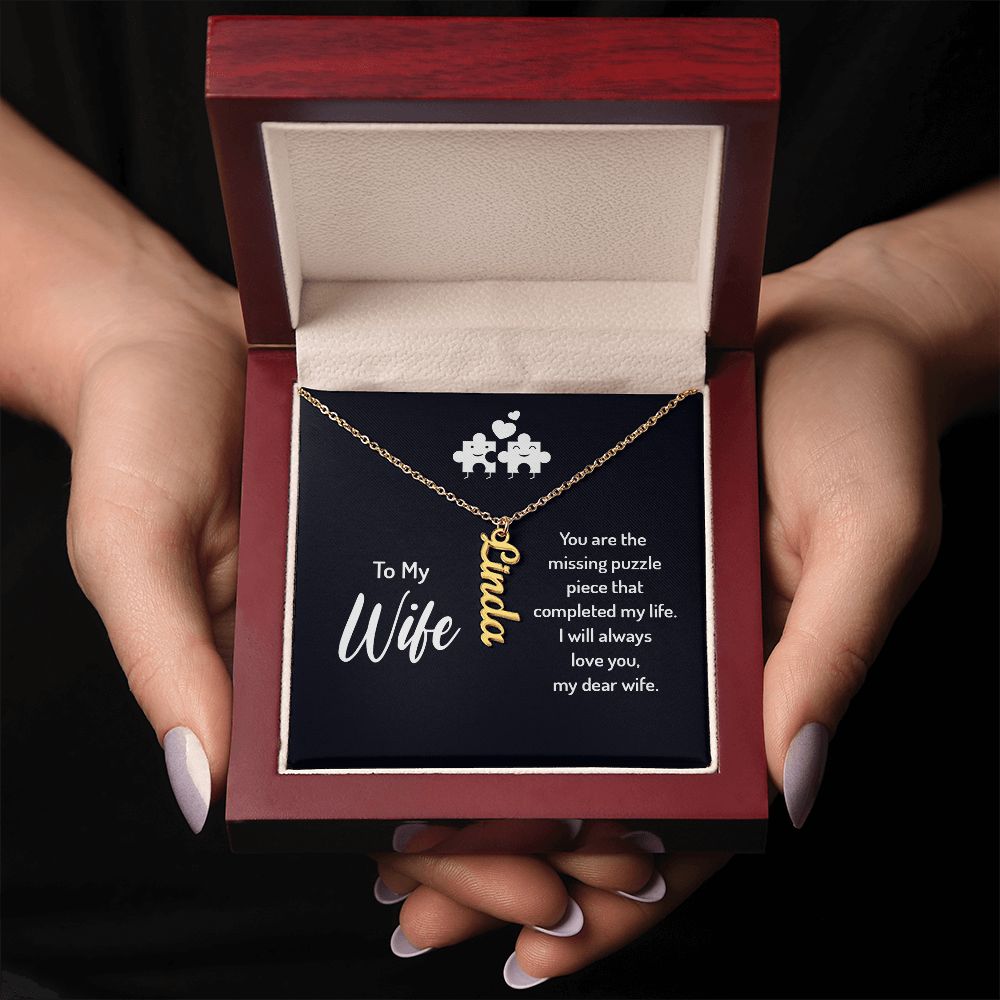 Vertical Name Necklace