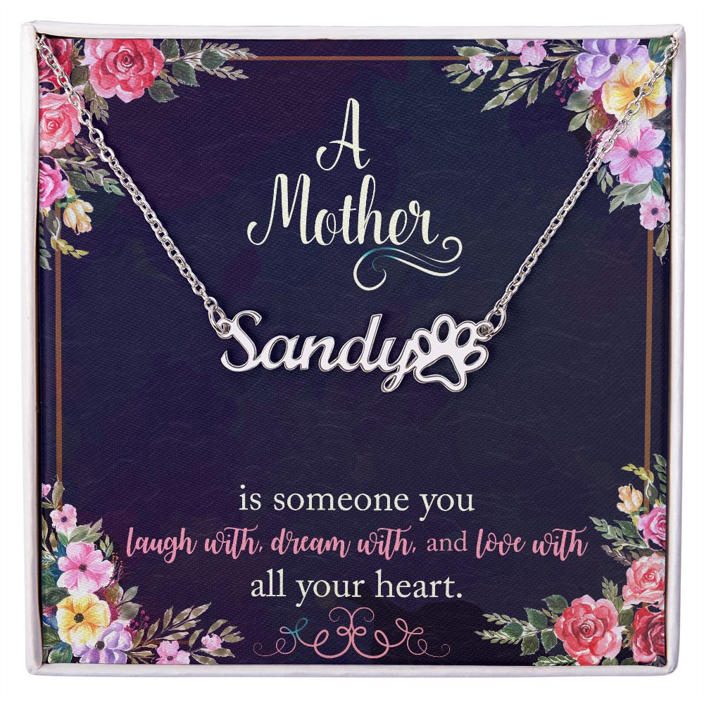Paw Print Name Necklace 4.25.23