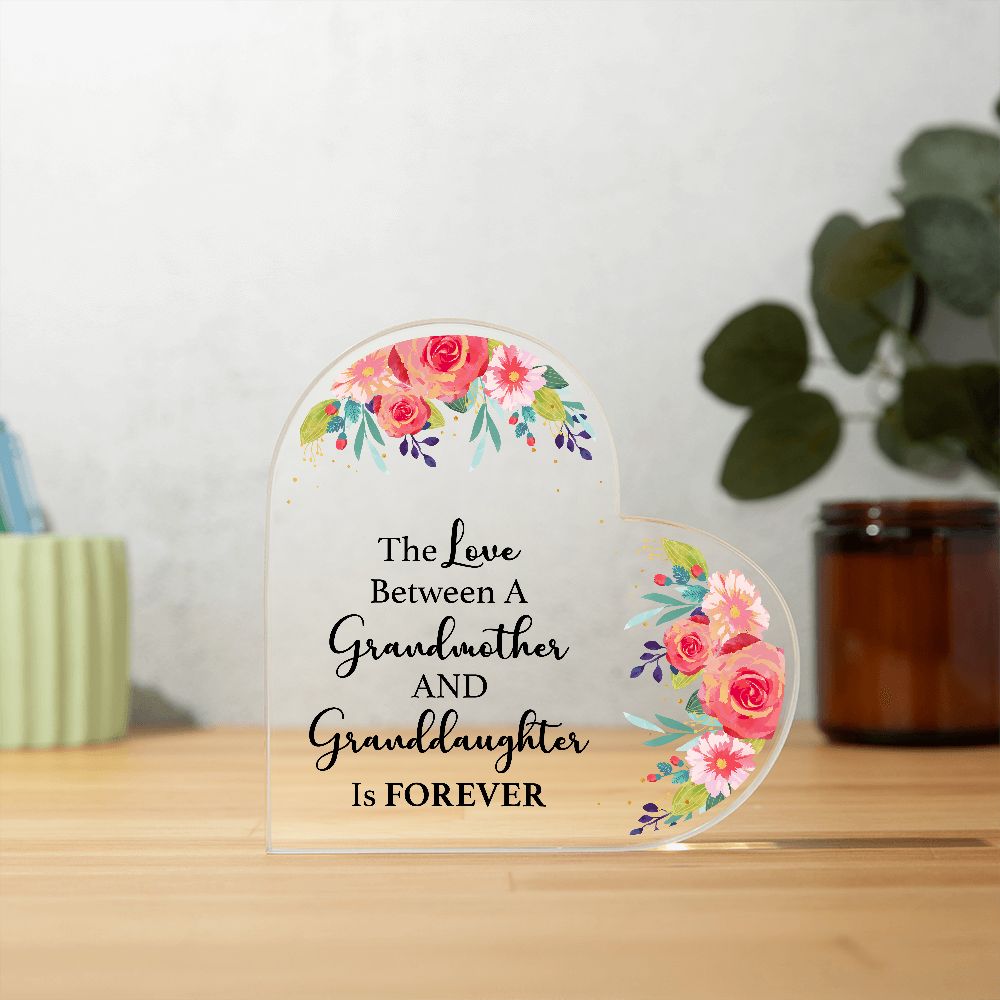 Grandmother & Granddaughter Acrylic Heart