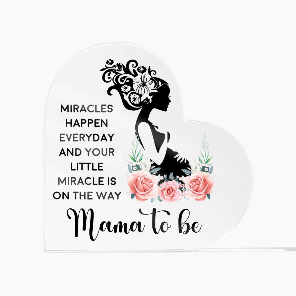Mama To Be Heart Acrylic