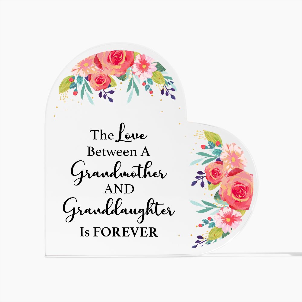 Grandmother & Granddaughter Acrylic Heart