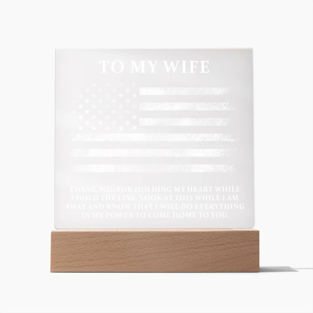 Military Wife Plaque