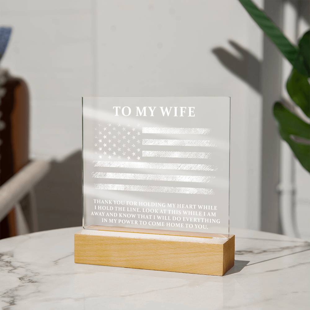 Military Wife Plaque