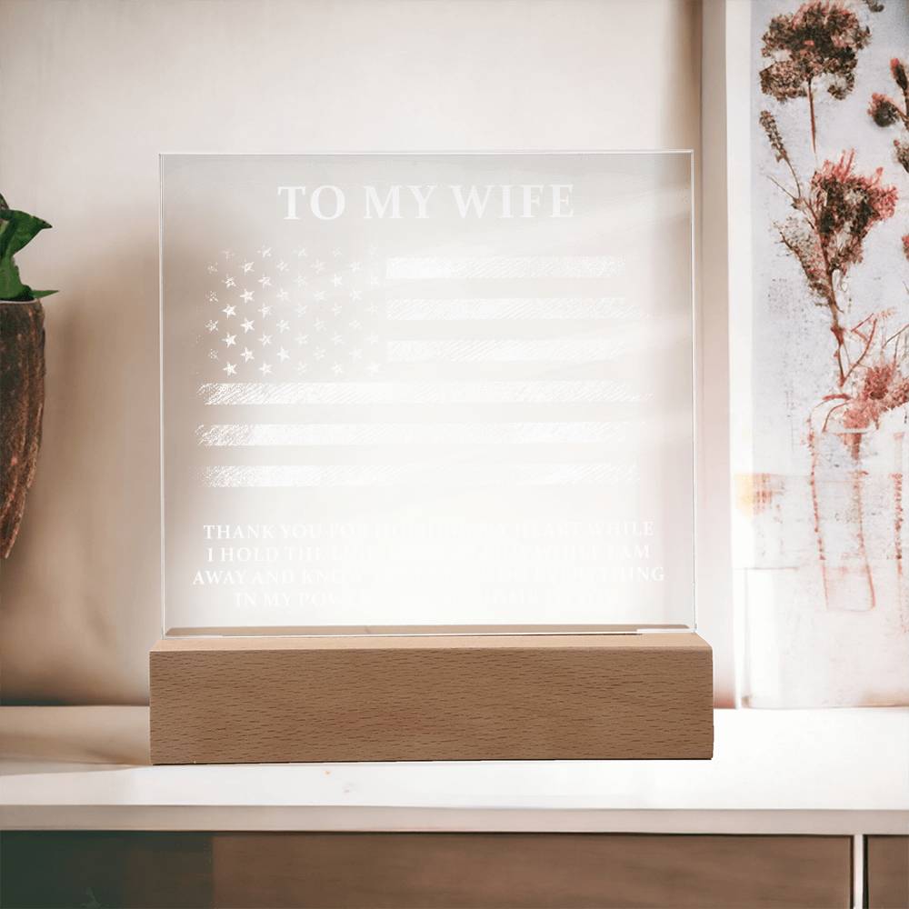 Military Wife Plaque