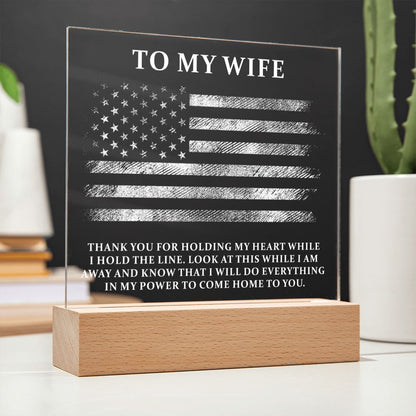 Military Wife Plaque