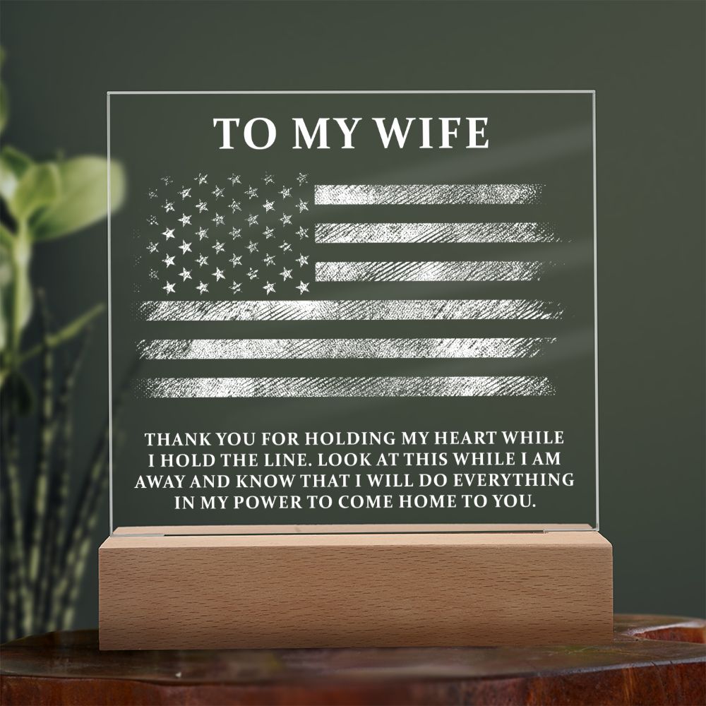 Military Wife Plaque