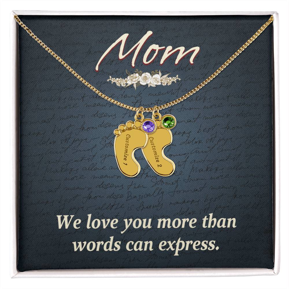 Baby Feet Necklace for Mom