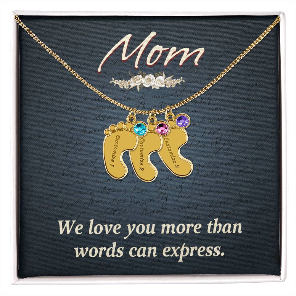 Baby Feet Necklace for Mom