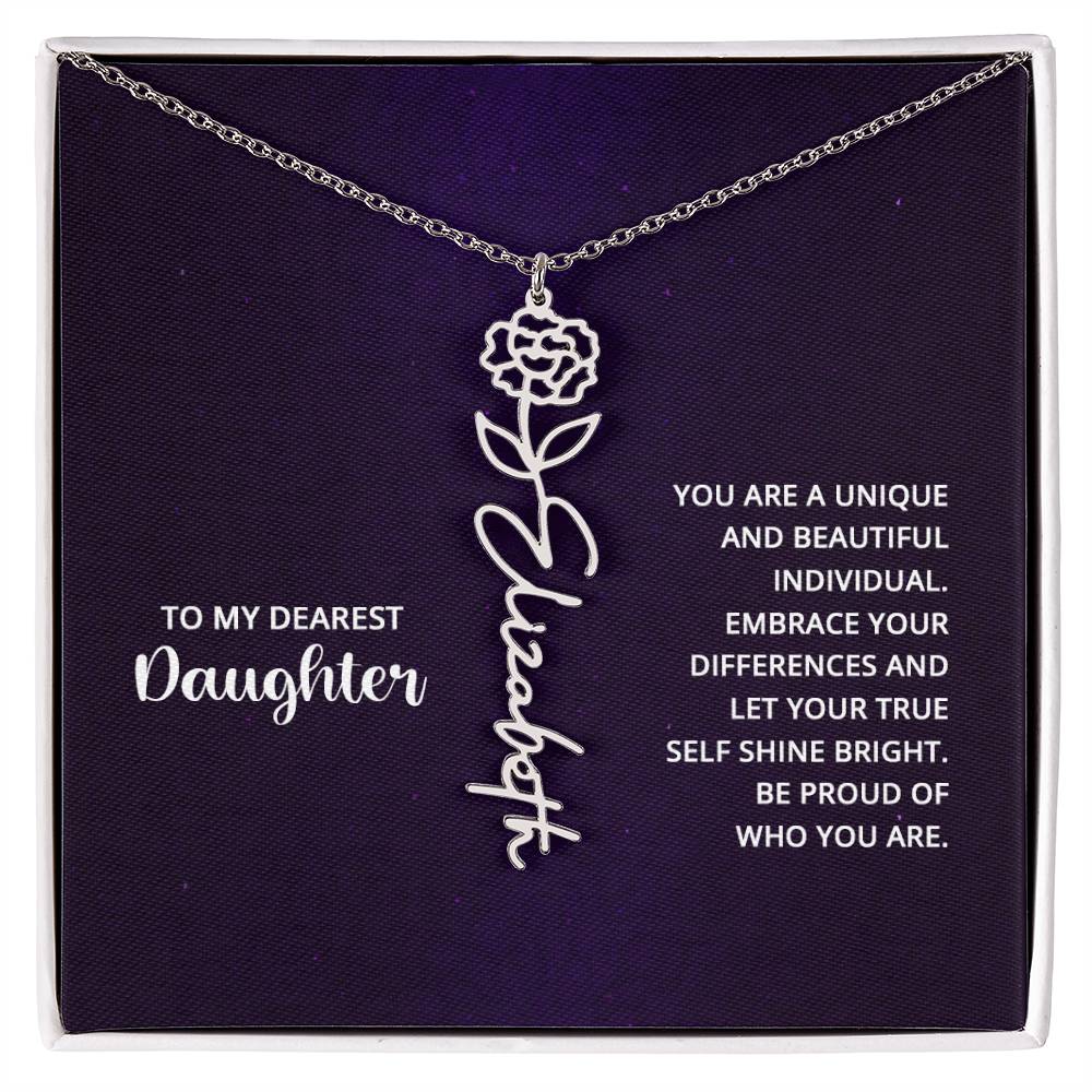 Flower Name Necklace 8.22.23