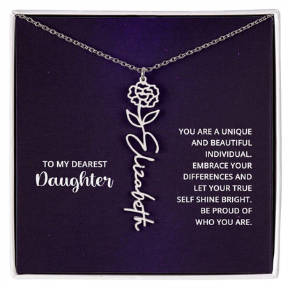 Flower Name Necklace 8.22.23