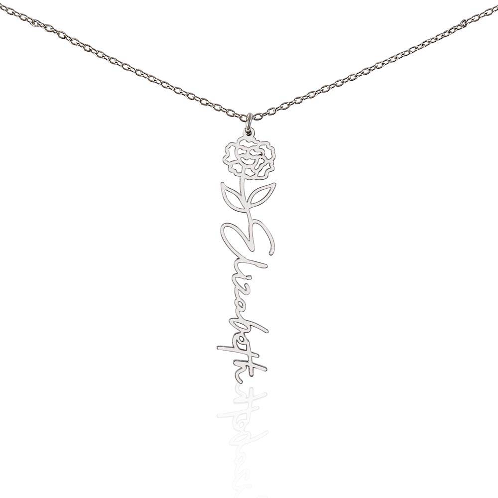 Testing Floral Name Necklace 7/17/23