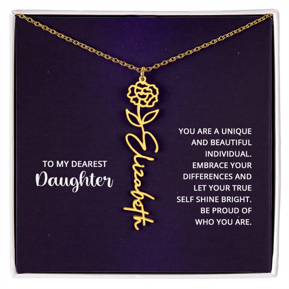 Flower Name Necklace 8.22.23