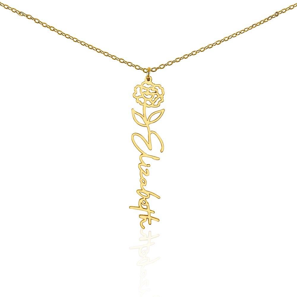 Testing Floral Name Necklace 7/17/23