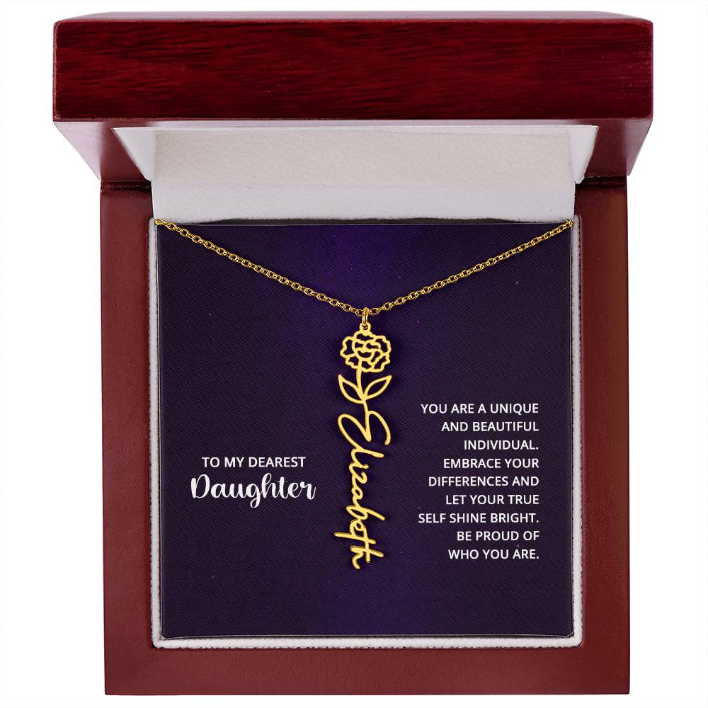 Flower Name Necklace 8.22.23