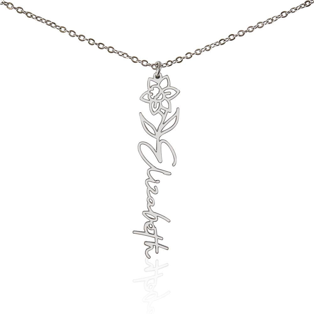 To my Daughter (light background) Flower Name Necklace 8.15.23