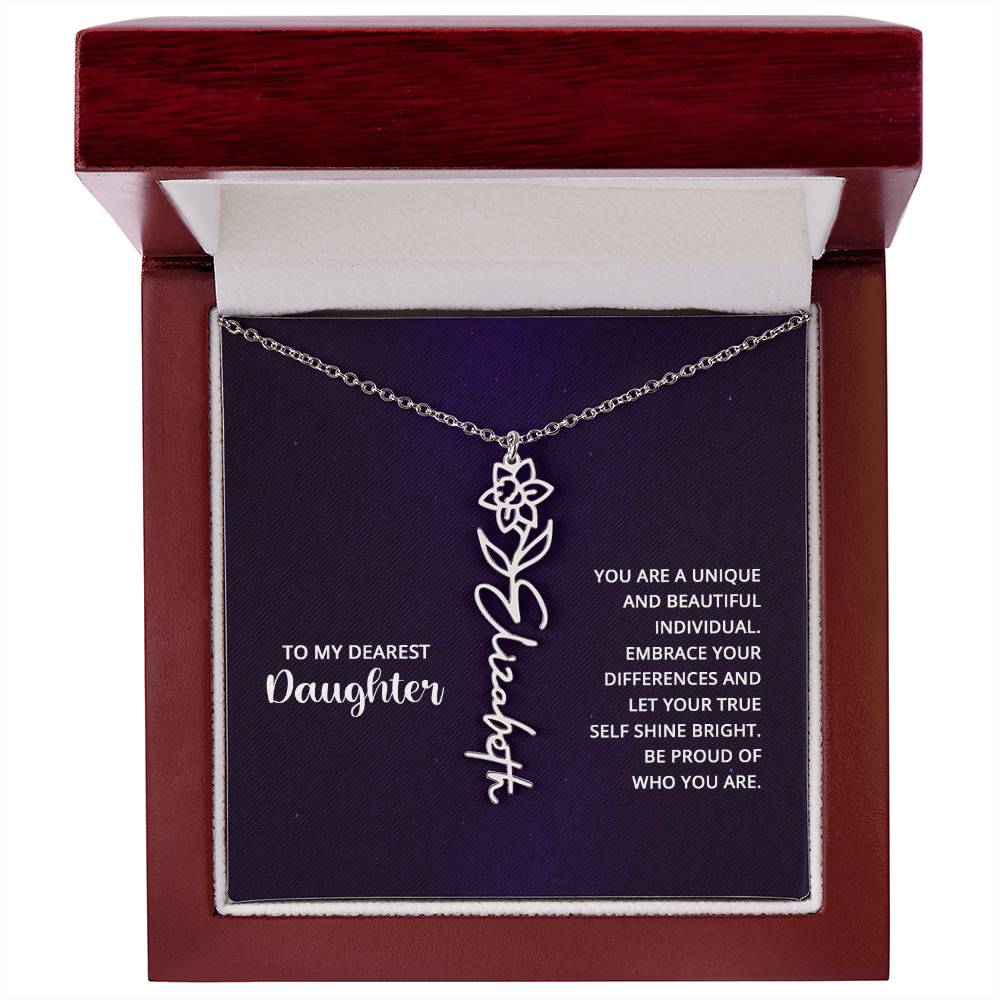 Flower Name Necklace 8.22.23