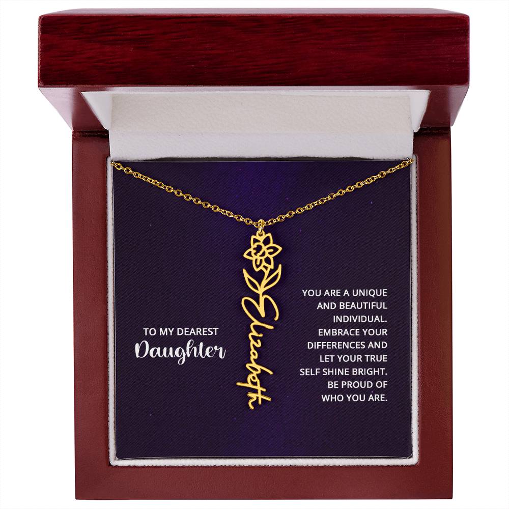 Flower Name Necklace 8.22.23