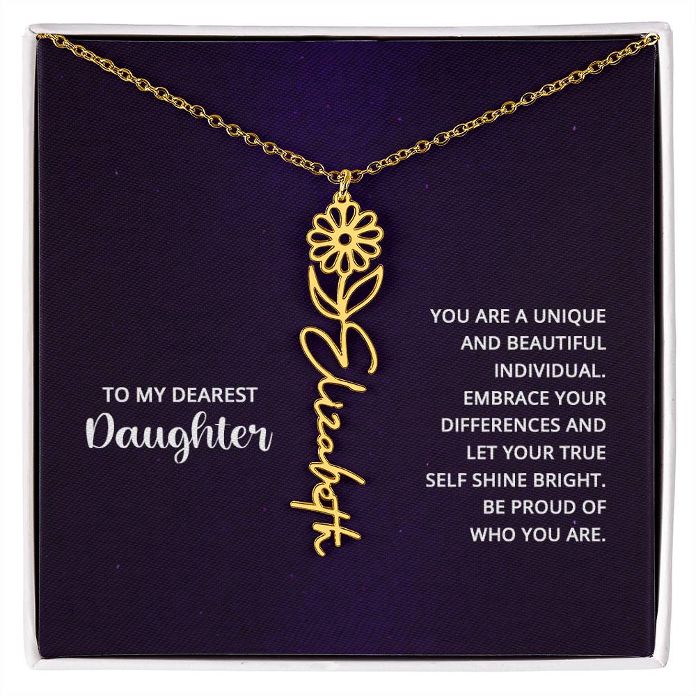 Flower Name Necklace 8.22.23