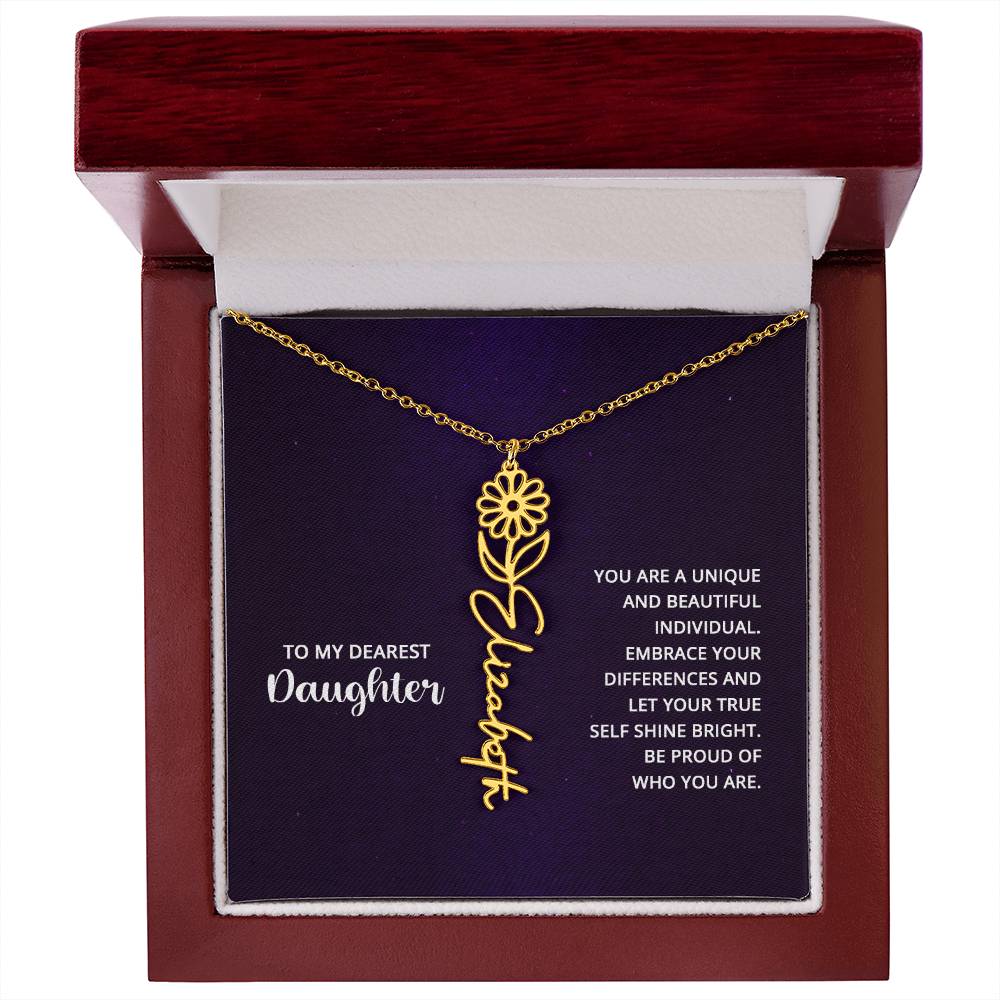 Flower Name Necklace 8.22.23