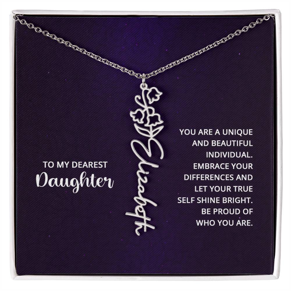 Flower Name Necklace 8.22.23