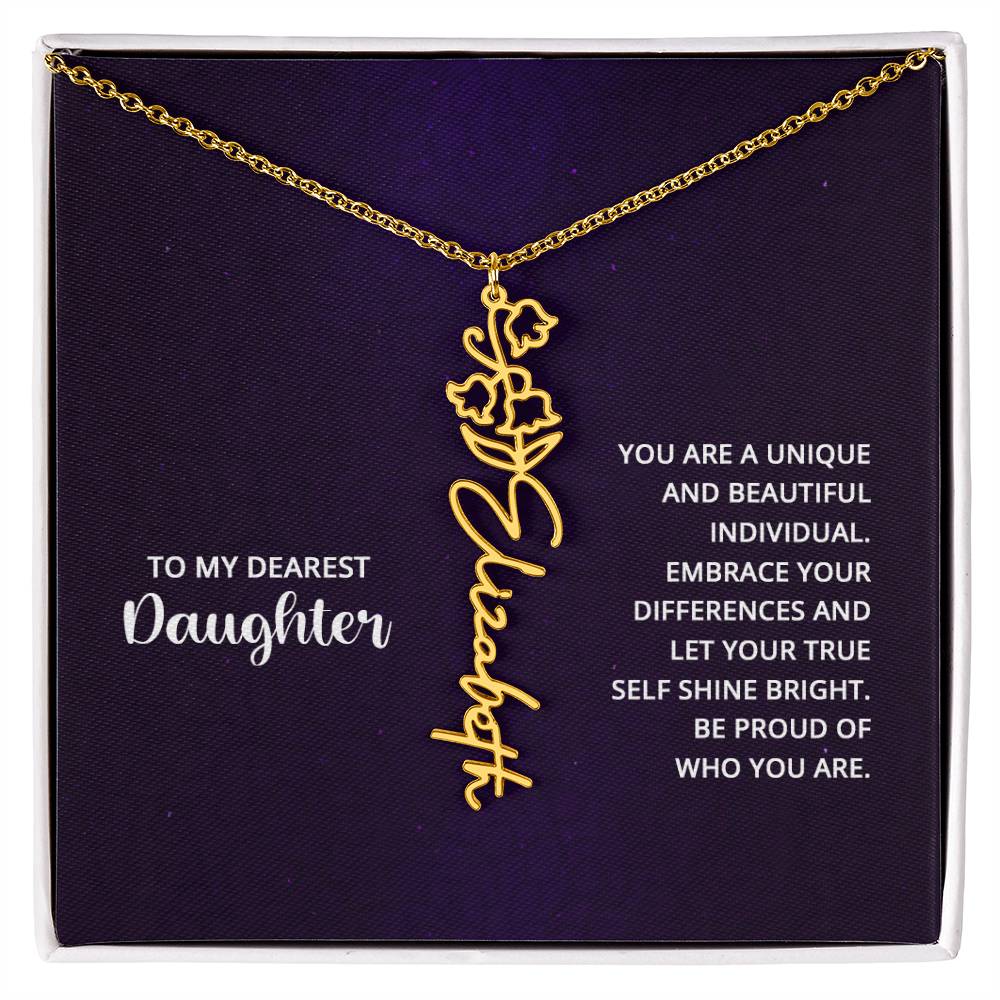 Flower Name Necklace 8.22.23