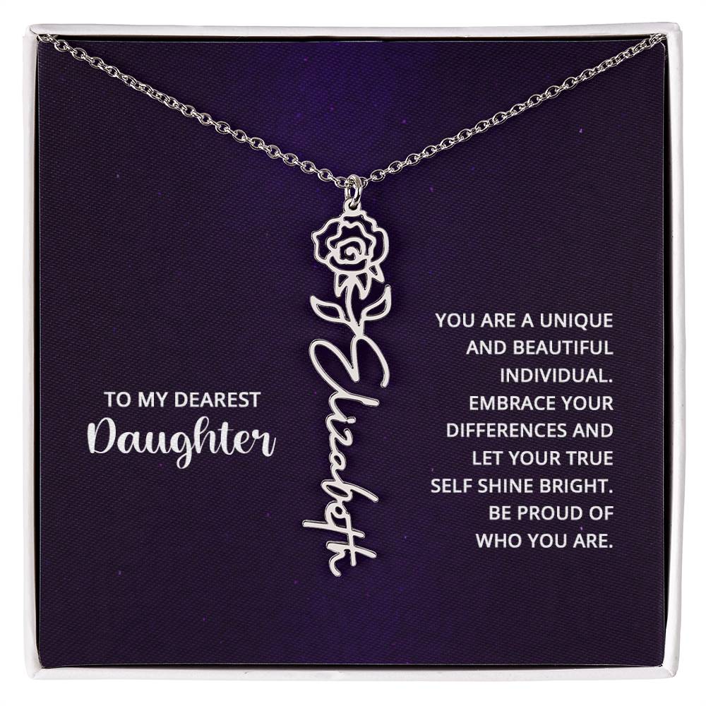 Flower Name Necklace 8.22.23